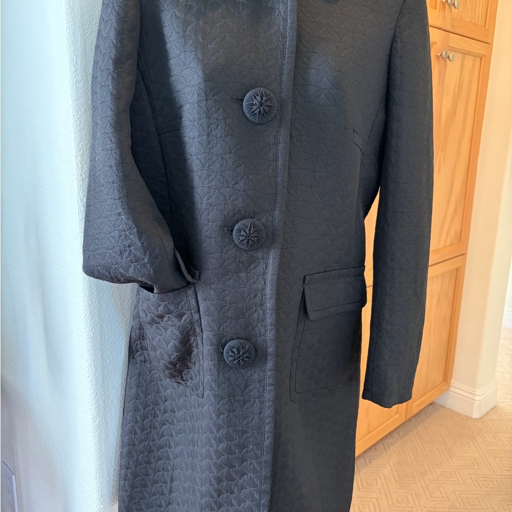 Max Studio Vintage Black Textured Coat